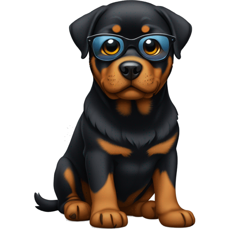 Rottweiler con gafas de sol  emoji