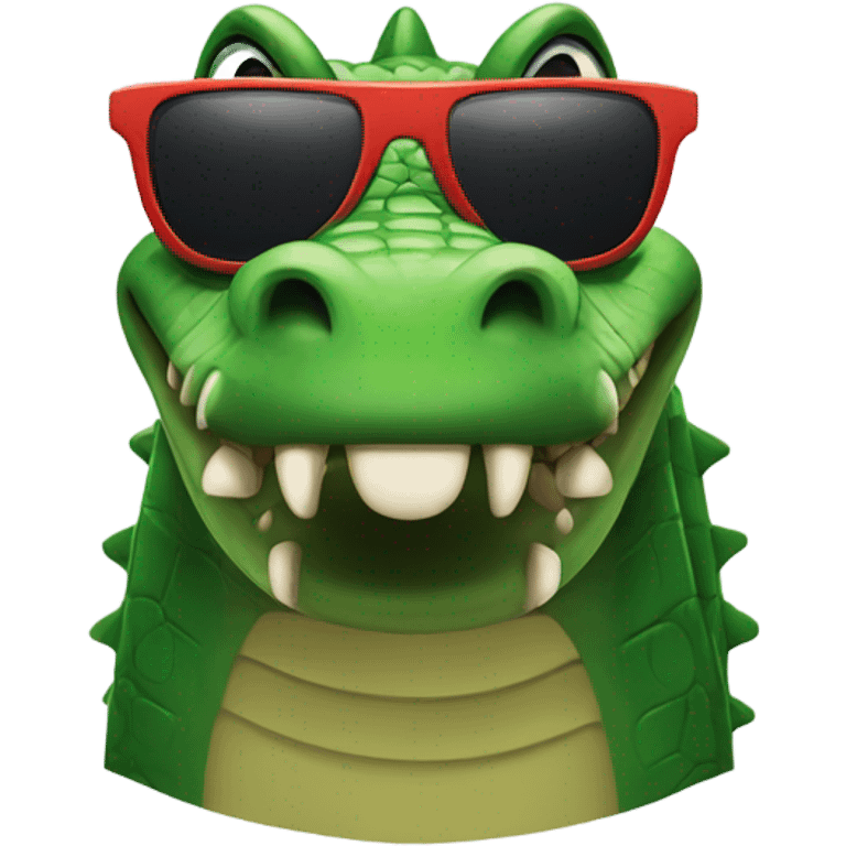 Crocodile with sunglasses  emoji