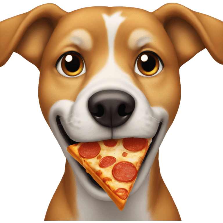 dog eat pizza emoji