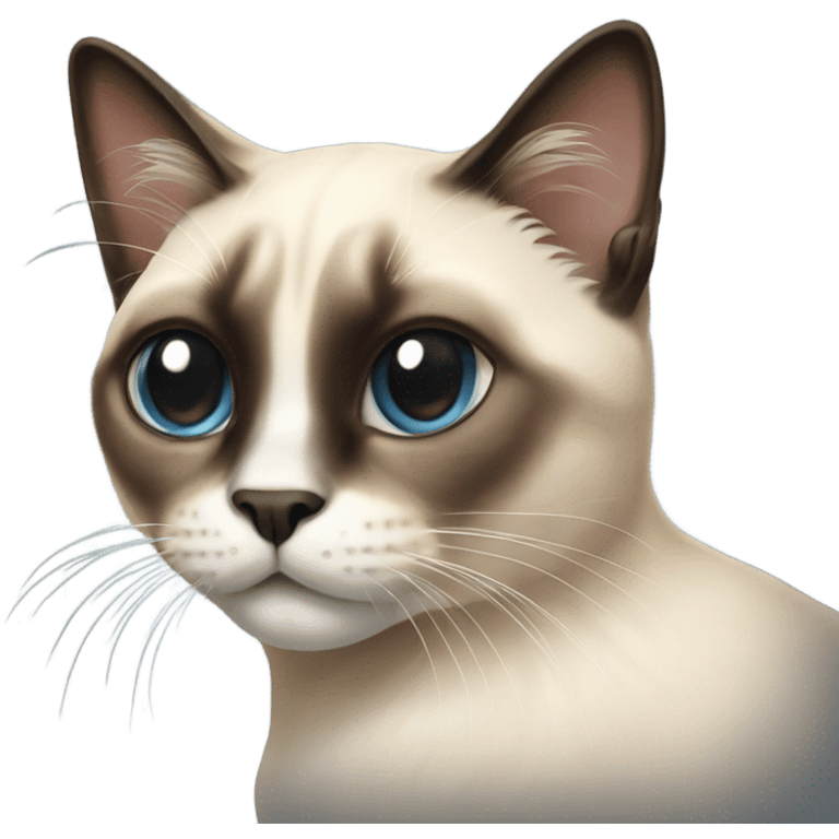 Siamese long hair cat  emoji