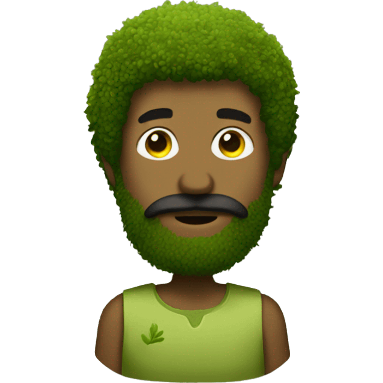 man with a moss beard emoji