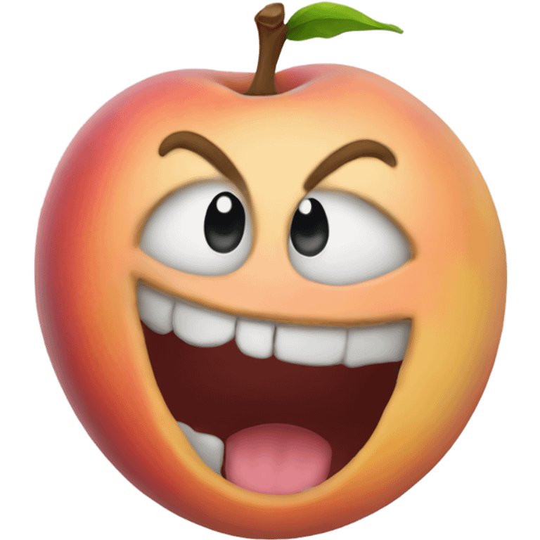 Freaky peach emoji