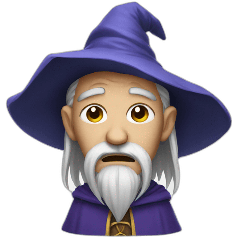 Crying wizard emoji