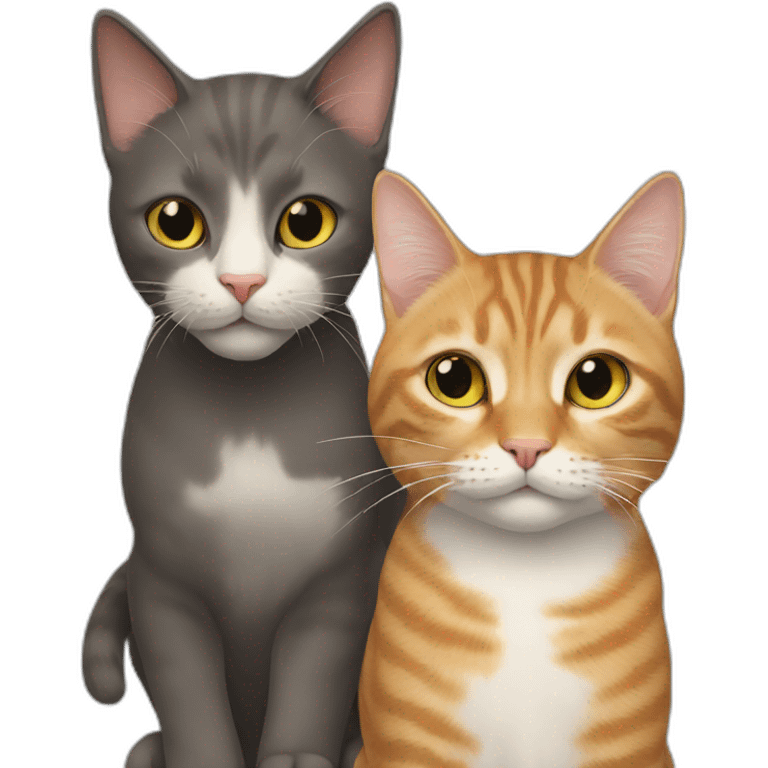 cat and cat emoji