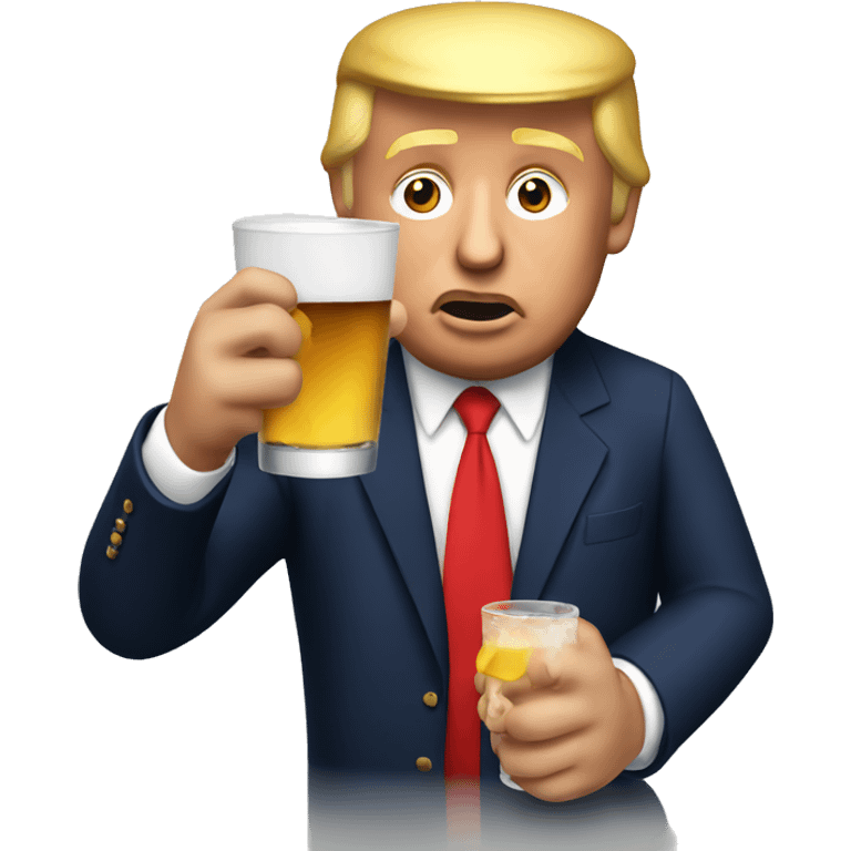 Donald trump drinking emoji