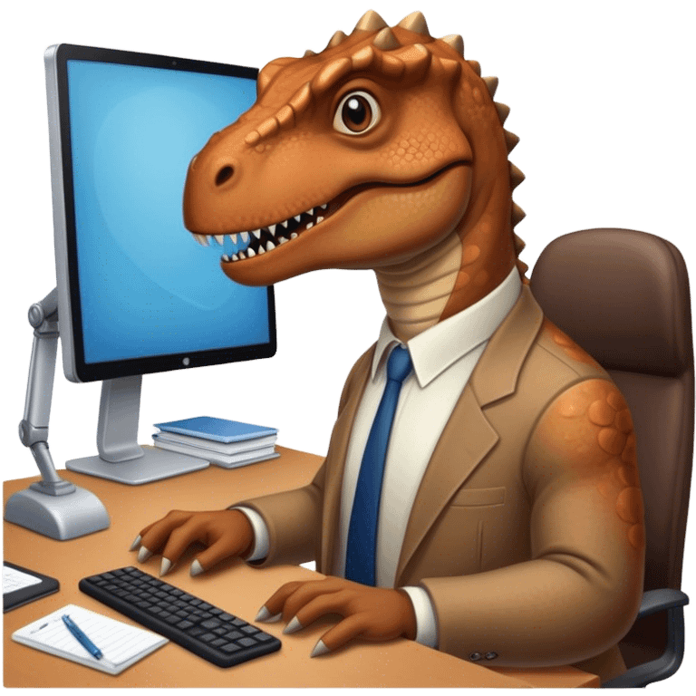 old dinosaurs working in an office emoji