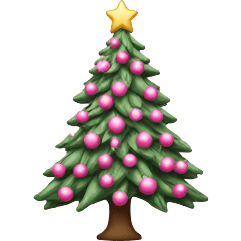 pink christmas tree emoji