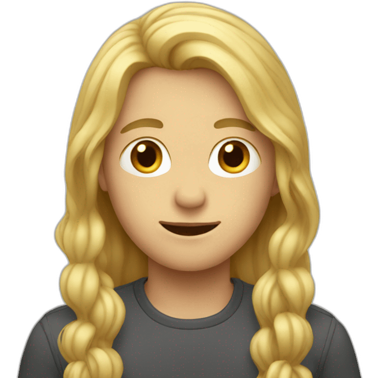 Boy with long blond hair emoji