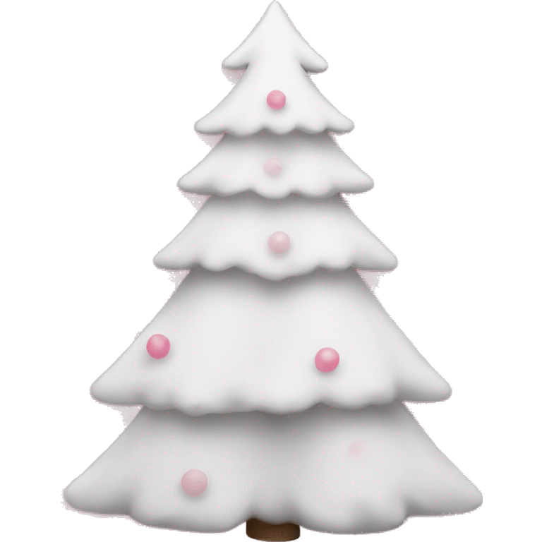 White and pink christmas tree emoji