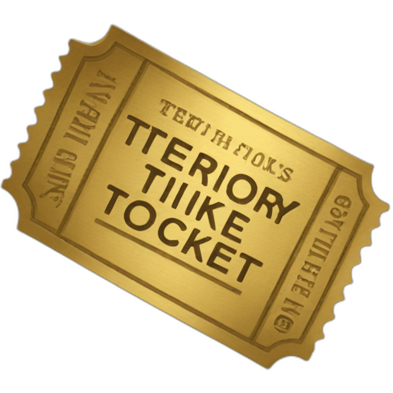 golden ticket that says territory emoji