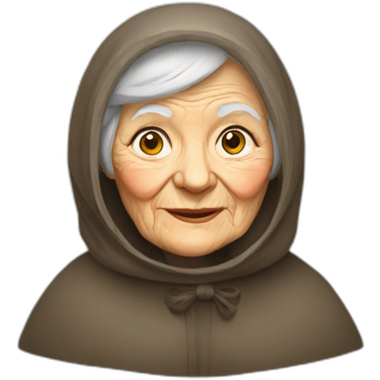 an old lady; babushka emoji