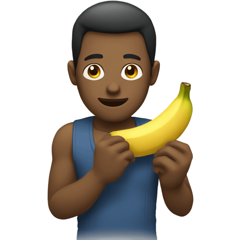 Homme qui mange une banane  emoji