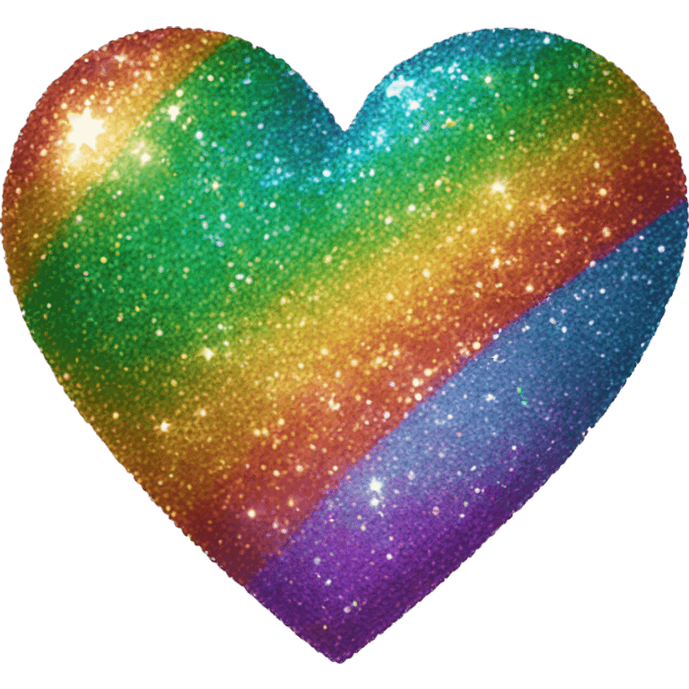 rainbow glitter heart emoji