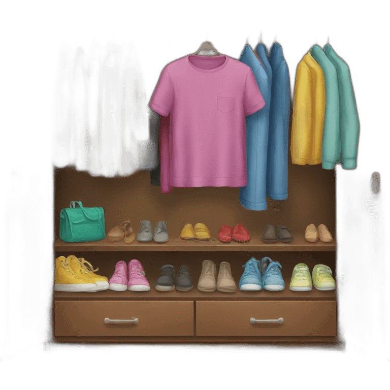 closet with clothes emoji