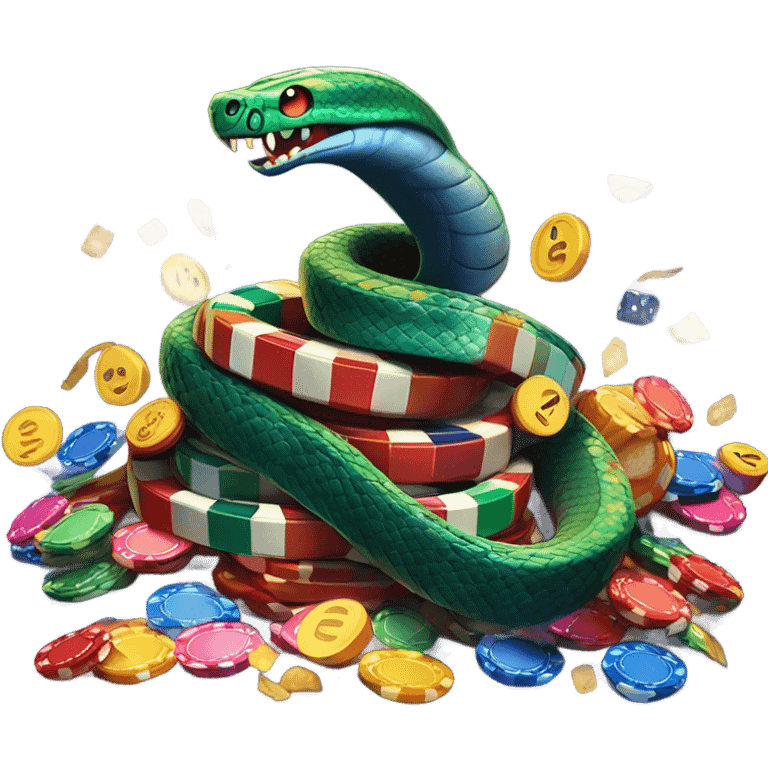 Snake gambling emoji