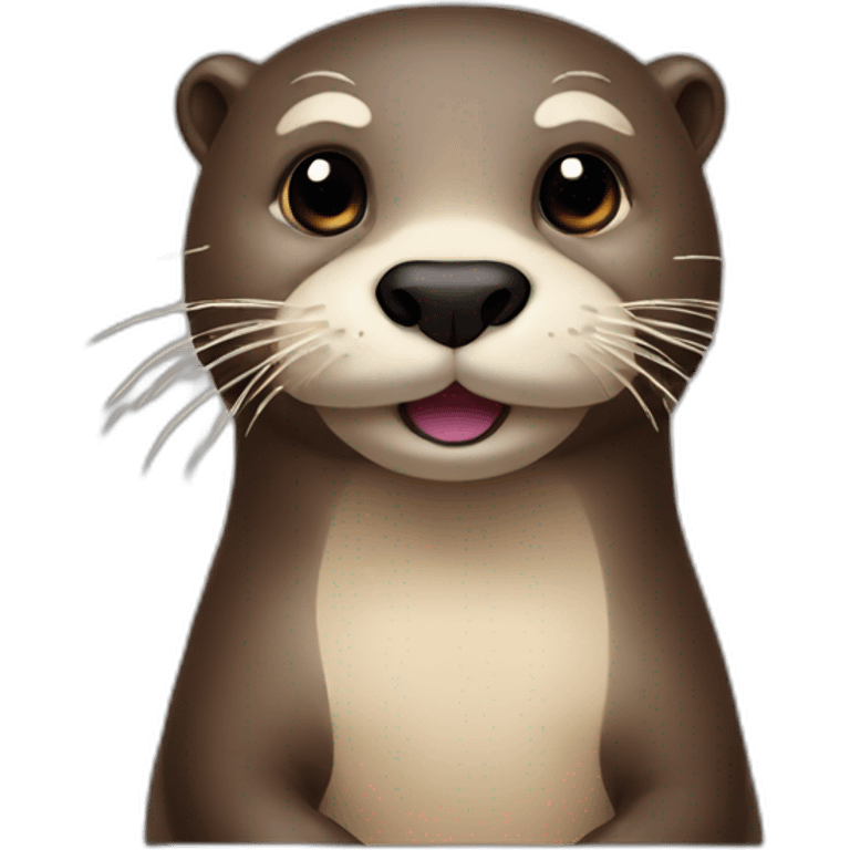 otter with man mustache emoji