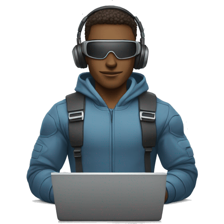 cybersportsman with laptop emoji