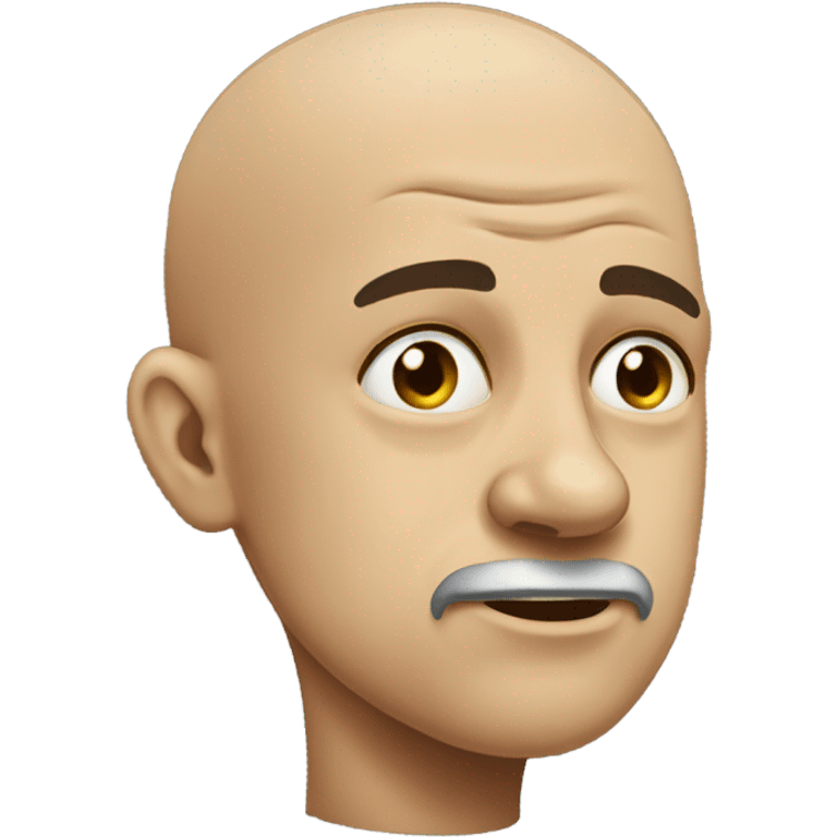 Crying bald headed dude  emoji