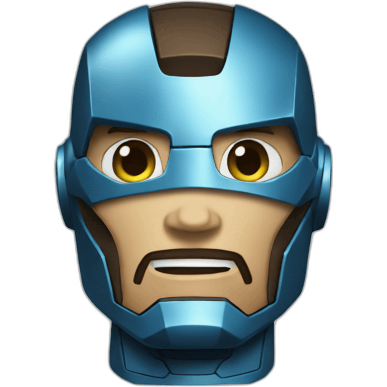 blue iron man emoji