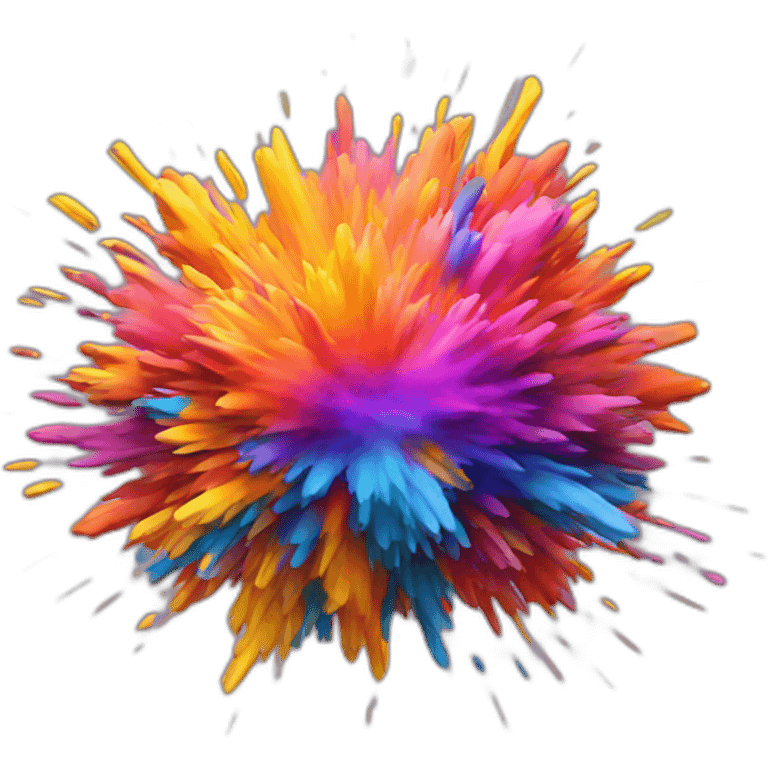 colorful explosion emoji