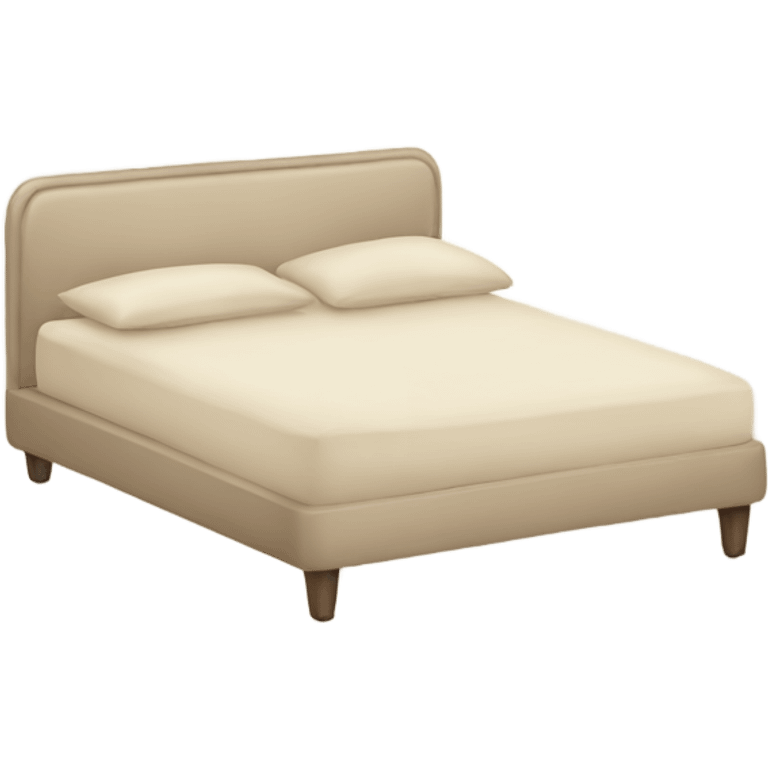 Beige bed with pillows  emoji