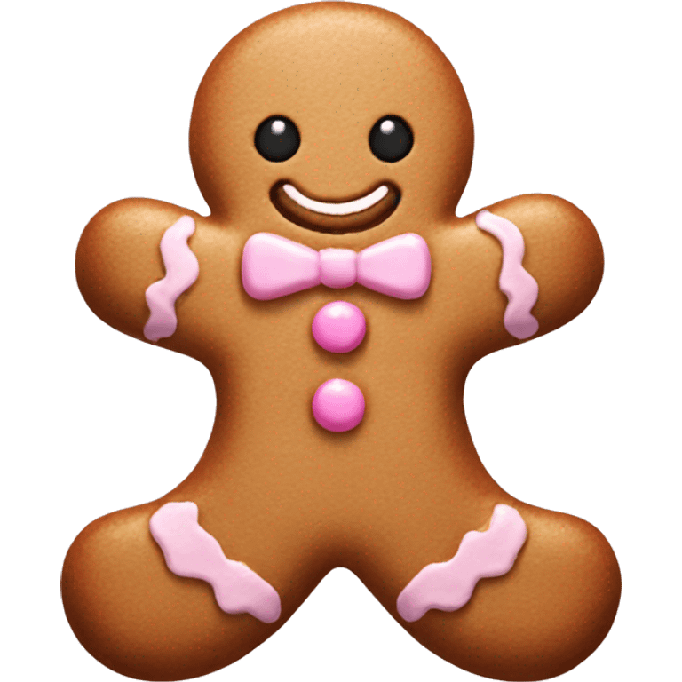 Light pink gingerbread man emoji