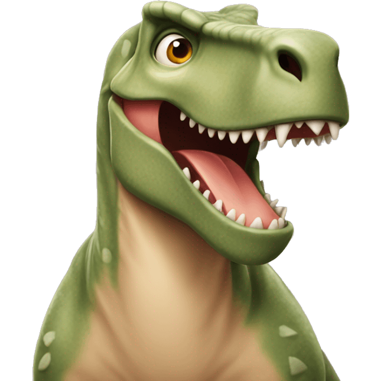 Dinosauro che bacia un gatto emoji