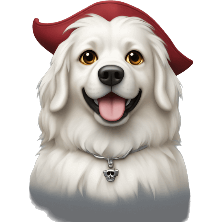 Pyrenees mountain dog White pirate costum emoji