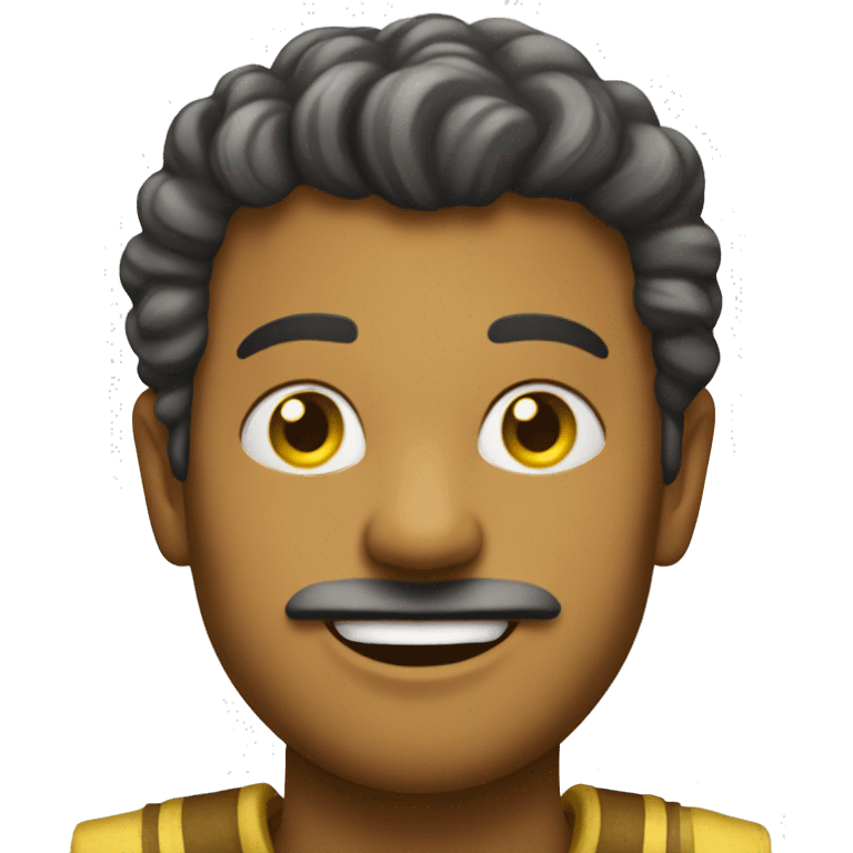 Majesic man with yellow teeh emoji