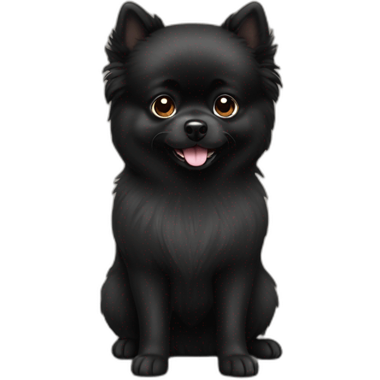 Black Pomeranian emoji