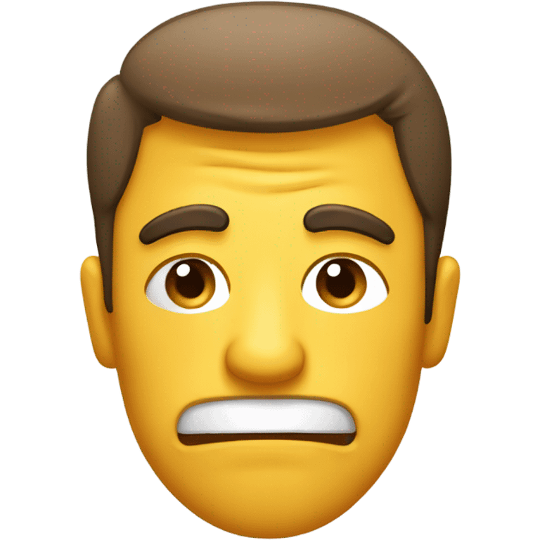 Make a normal emoji doing the eyebrow raise but with a disgusted mouth like a judgemental side eye emoji