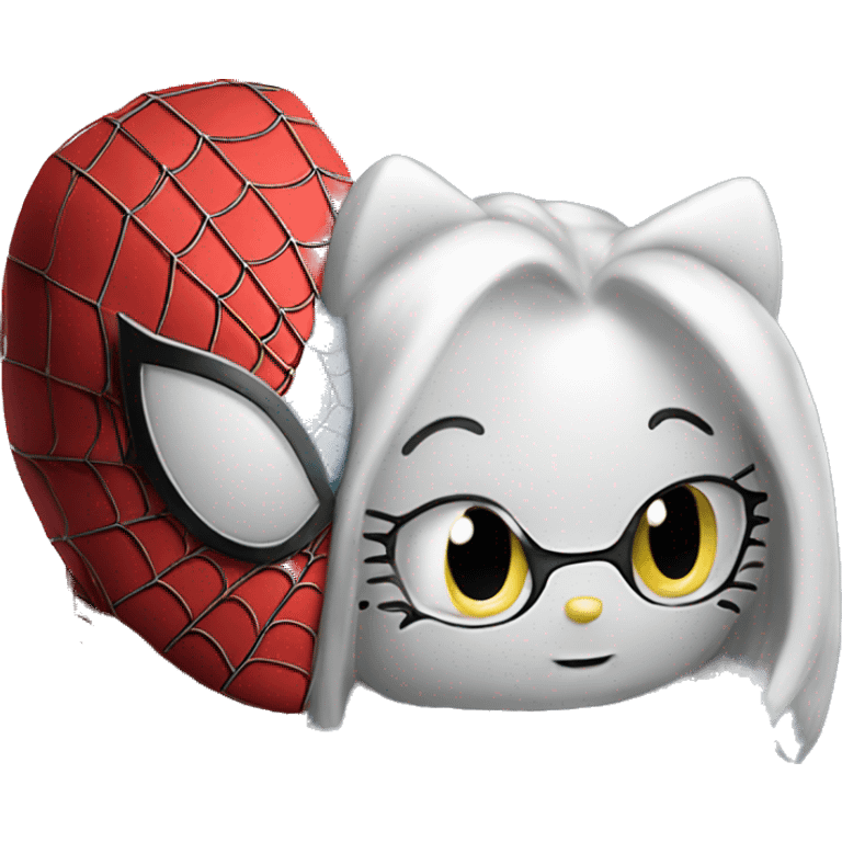 Hello kitty con spiderman emoji