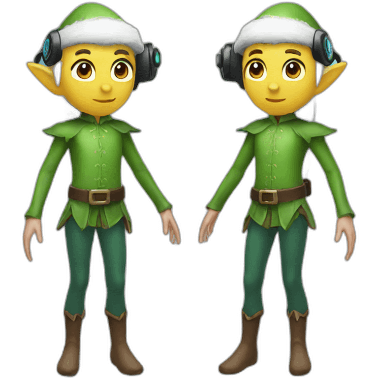 Elf in vr headset full body emoji