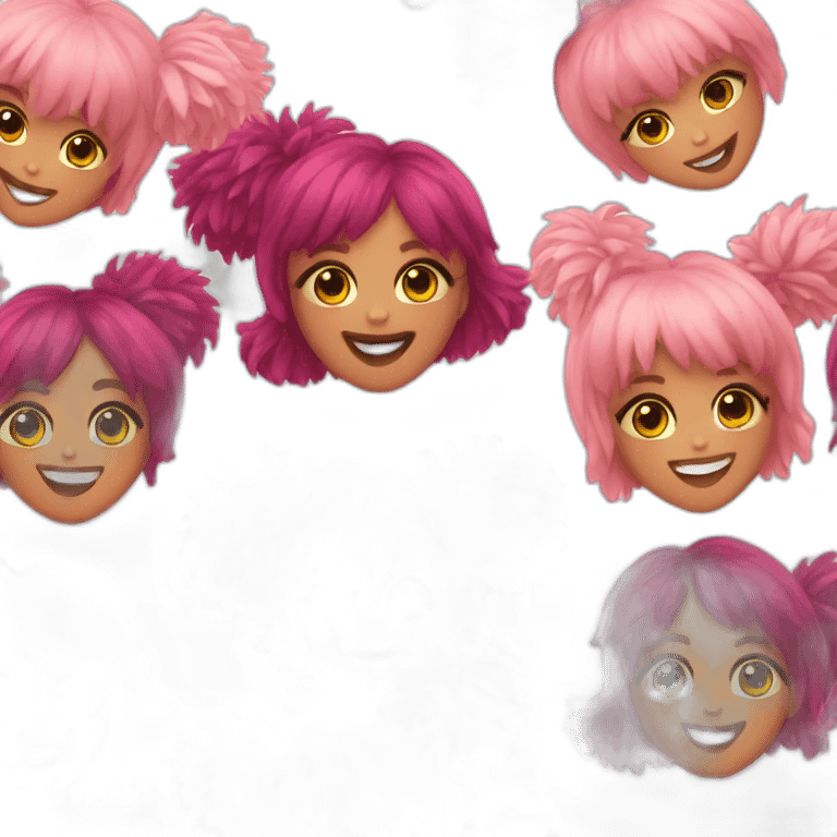 Pomme pompom girls emoji