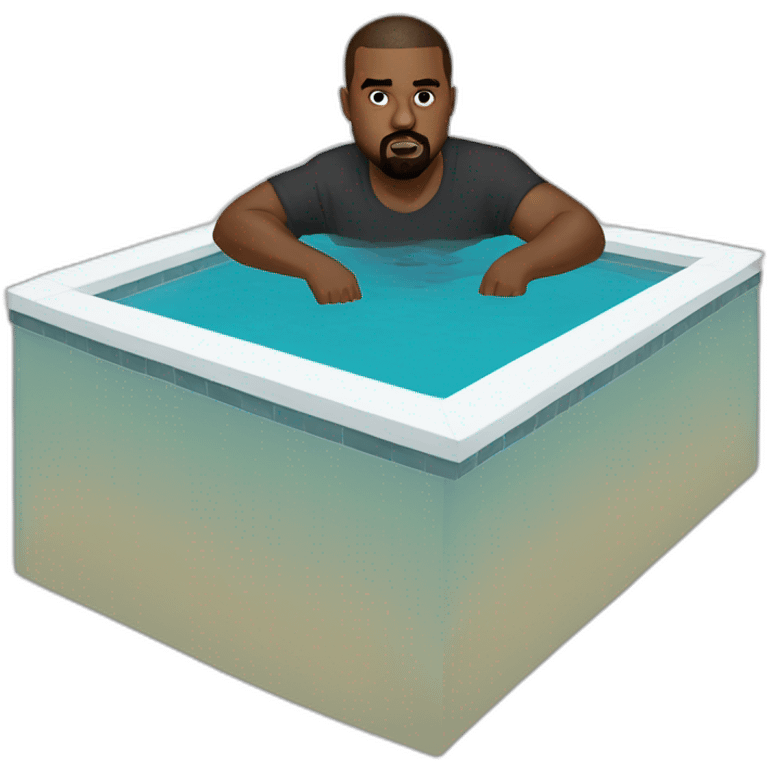 kanye west in pool emoji