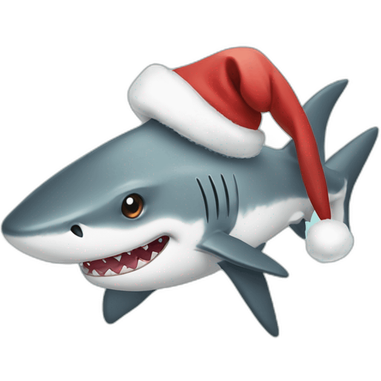 Christmas shark emoji