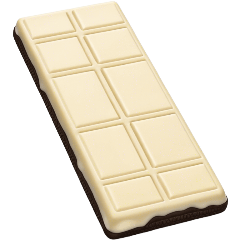 Oreo cookies and cream white chocolate bar, realistic  emoji