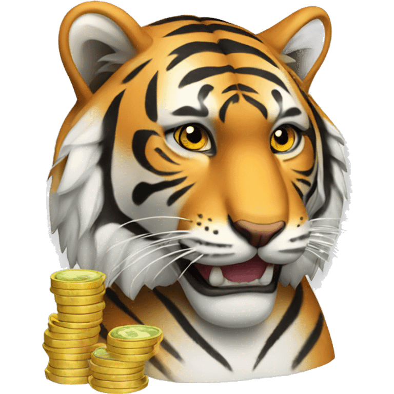 tiger with money emoji