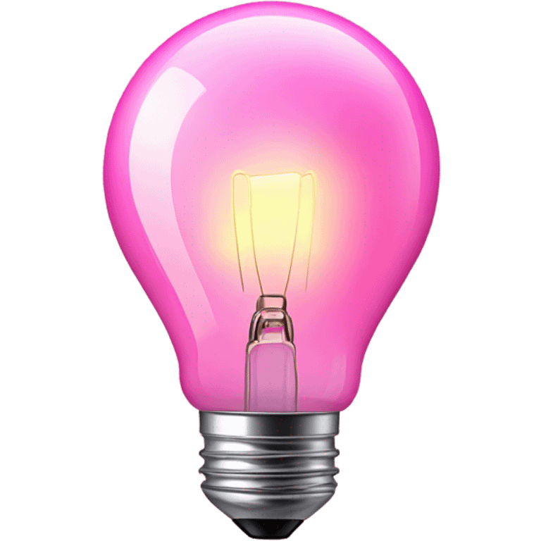 pink bulb emoji