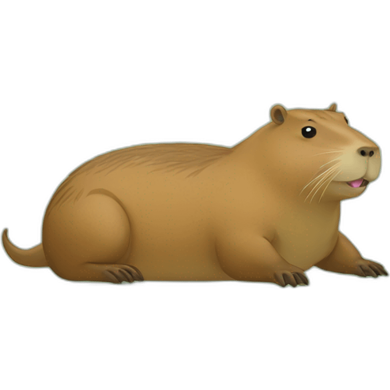 Capybara sur crocodile emoji