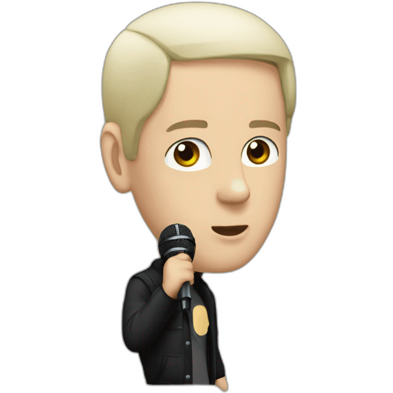 Eminem with microphone  emoji