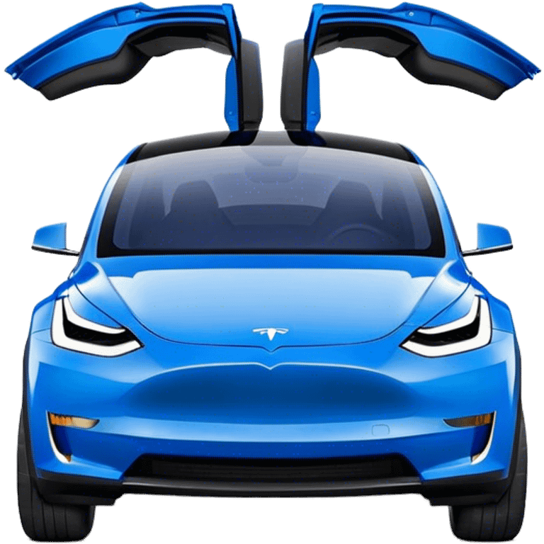 Tesla Model Y - Tesla (Model Year: 2022) (Iconic colour: Blue) emoji