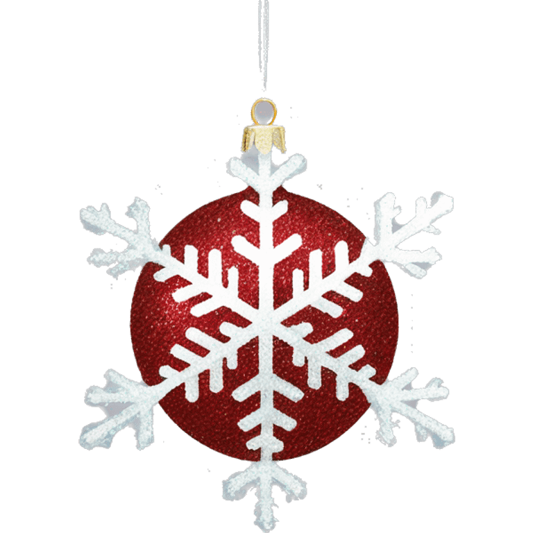 Glitter Snowflake Christmas bauble emoji