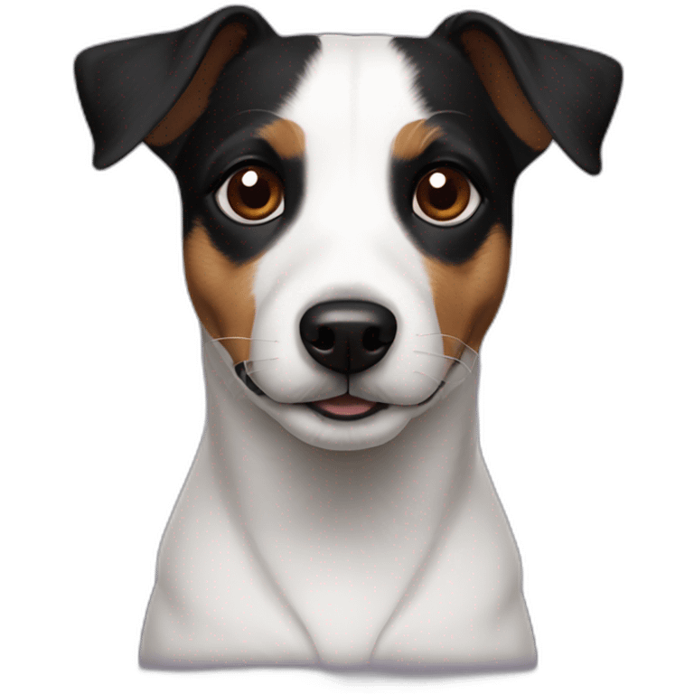 Black jack russell emoji