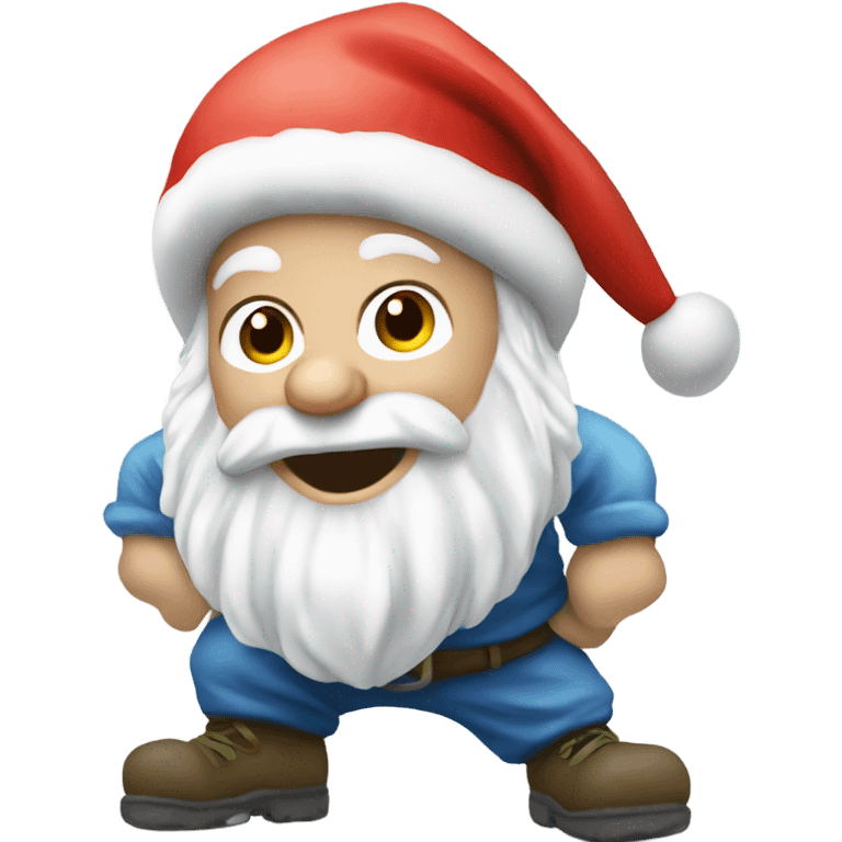 Snowball fight garden gnome emoji