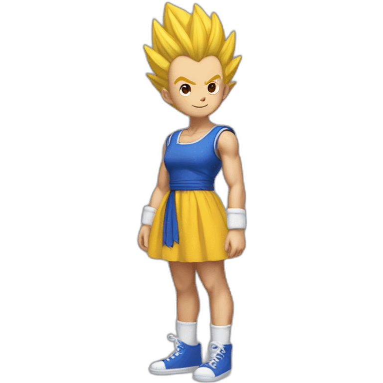 Vegeta in a sundress emoji