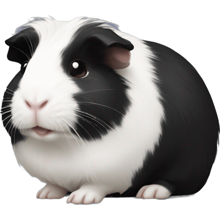 Black with white guinea pig emoji