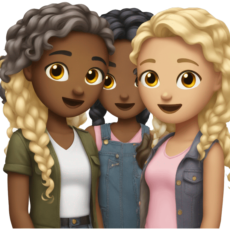 3 girls best friends  emoji