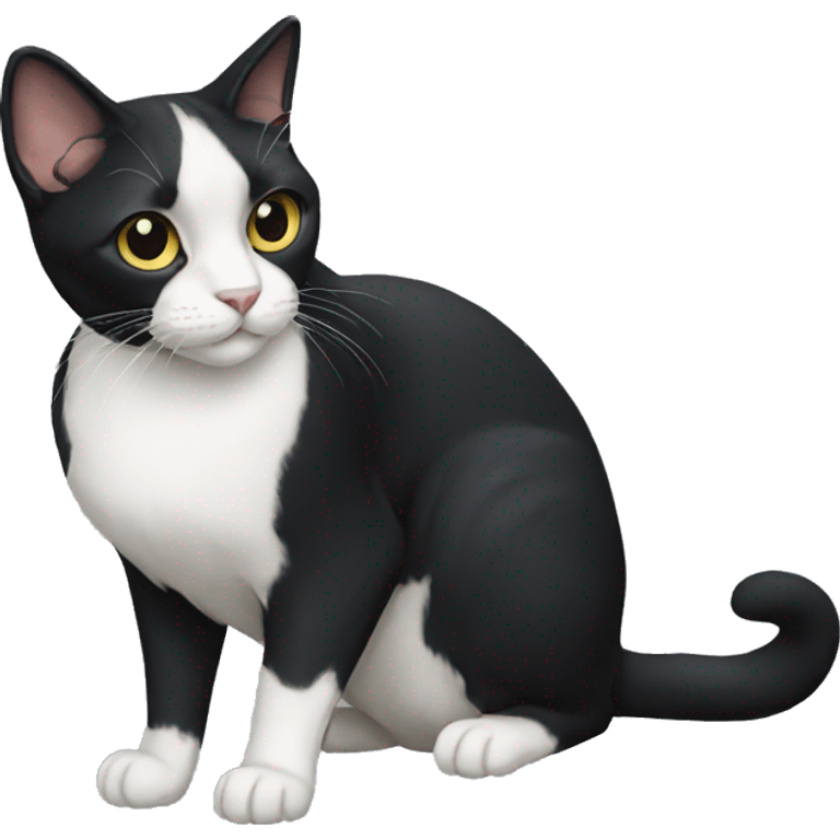 Tuxedo Cat Breed Full Body emoji