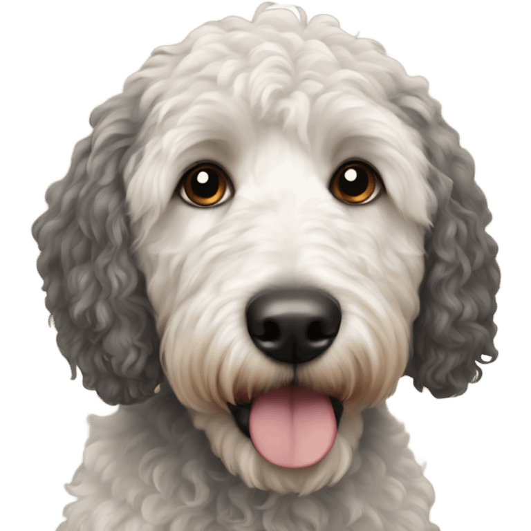 Bernadoodle dog emoji